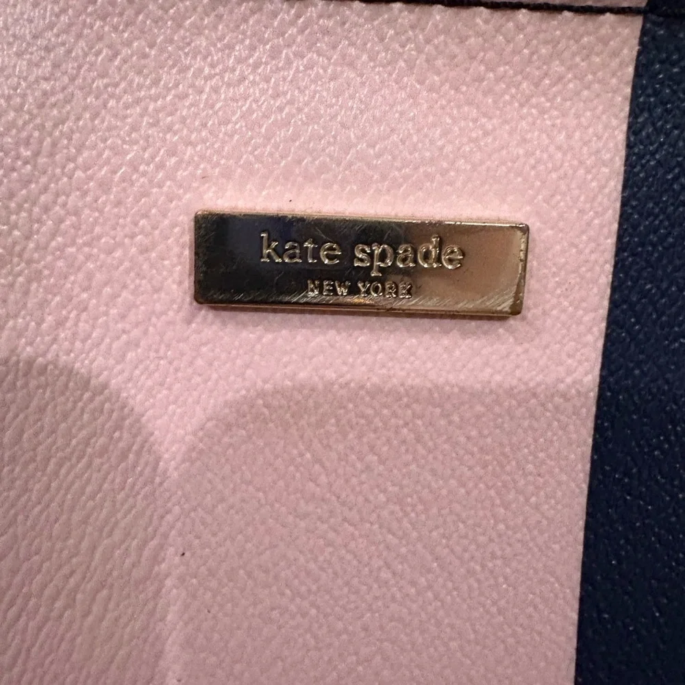 Kate Spade Geometric Colorblock Pink and Navy Tote